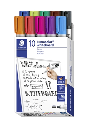 Staedtler WB Marker Lumocolor rotund 2mm culori asortate (10)